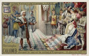 Cristoforo Colombo davanti al Re e alla Regina di Spagna, 15 gennaio 1492 da European School