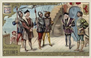 Cristoforo Colombo riportato in Spagna come prigioniero, ottobre 1500 da European School