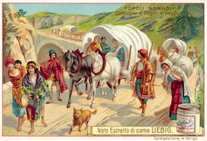 Compagnia di zingari in viaggio
