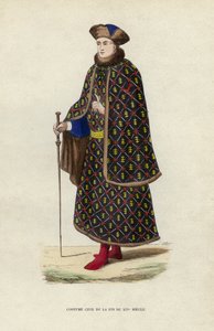 Costume civile della fine del XIV secolo da European School