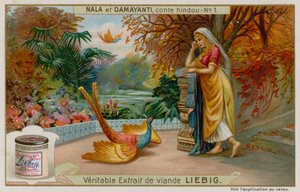Damayanti Apprende della Virtù di Nala da un Cigno Dorato