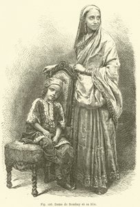 Signora di Bombay e sua figlia da European School