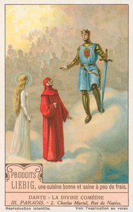 Dante, La Divina Commedia, carta Liebig, inizio XX secolo (cromo) da European School