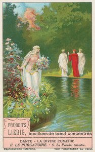 Dante, La Divina Commedia, carta Liebig, inizio XX secolo (cromo)