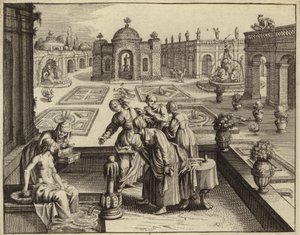 Davide osserva Betsabea mentre fa il bagno da European School