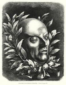 Maschera mortuaria del poeta tedesco Friedrich Schiller da European School