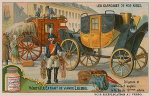 Diligenza inglese e posta del XVIII secolo da European School