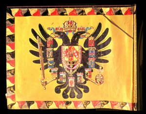 Bandiera della dinastia imperiale degli Asburgo, c.1700