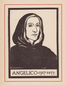 Fra Angelico, artista italiano del Rinascimento (litografia) da European School
