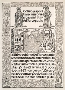 Frontespizio del Milione di Marco Polo da European School
