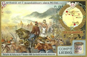 Garibaldi impegna le sue riserve, Battaglia del Volturno, Italia, 1 ottobre 1860 da European School