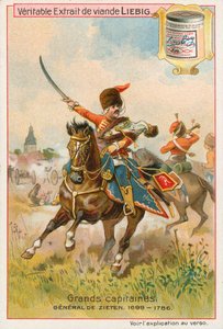 Generale de Zieten, carta Liebig, inizio XX secolo (cromo) da European School