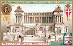 Veduta generale del monumento a Re Vittorio Emanuele II a Roma