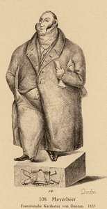 Giacomo Meyerbeer, compositore ebreo tedesco (litografia)