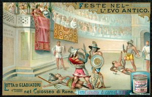Combattimento gladiatorio nel Colosseo, Roma da European School