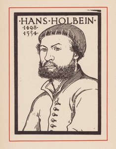 Hans Holbein il Giovane, artista tedesco (litografia) da European School