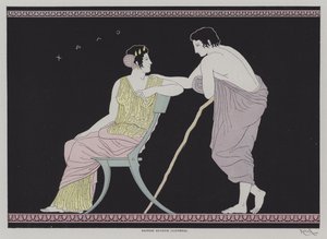 Illustrazione da ceramica greca antica