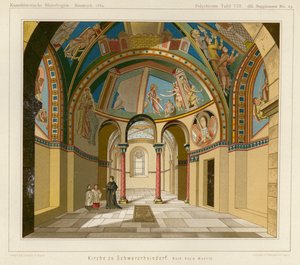 Interno della Chiesa di Schwarzrheindorf, Bonn, Germania