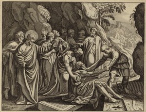 Gesù Cristo risuscita Lazzaro dai morti da European School