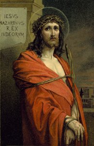Gesù di Nazareth, re dei Giudei (litografia a colori)