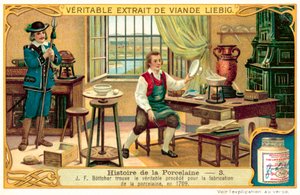 Johann Friedrich Boettger scopre il processo per la fabbricazione della porcellana da European School