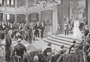 Re Haakon presta giuramento da European School