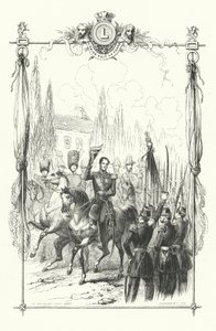 Re Leopoldo I, il Duca di Brabante e il Conte delle Fiandre che rivedono una parata militare, Belgio da European School