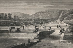 Il laghetto e la cascata, a Caserta