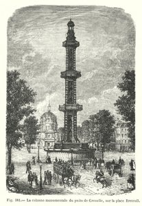 La colonna monumentale del pozzo di Grenelle, sulla piazza Breteuil da European School