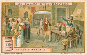 Le Petit Marat, carta Liebig, inizio XX secolo (cromo) da European School