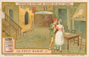 Le Petit Marat, carta Liebig, inizio XX secolo (cromo) da European School