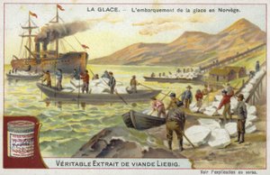 Caricamento del ghiaccio su una nave; Norvegia da European School
