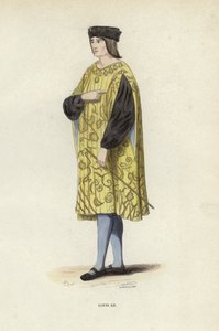 Luigi XII (incisione colorata) da European School