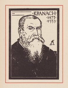 Lucas Cranach il Vecchio, artista tedesco del Rinascimento (litografia) da European School