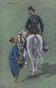 Uomo dolorante dopo che un cavallo e un cavaliere gli hanno calpestato il piede