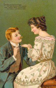 Uomo che propone matrimonio a una giovane donna, pronto a metterle un anello al dito da European School