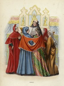 Matrimonio (incisione colorata) da European School