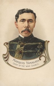 Marchese Yamagata, capo del Consiglio di Guerra (litografia a colori) da European School