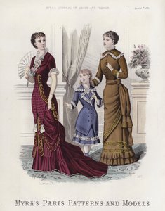Modelli e modelli di Parigi di Myra (incisione colorata) da European School