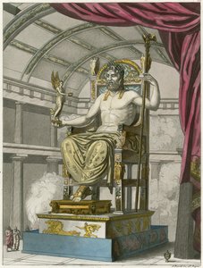 Giove Olimpico (incisione a colori) da European School