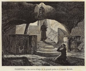 Palestina, La caverna sotto la grande roccia sul monte Moriah da European School