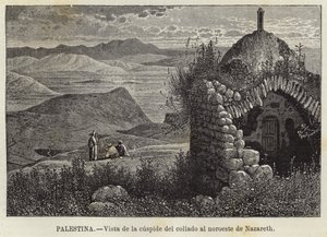 Palestina, Vista della cima della collina a nord-ovest di Nazareth da European School