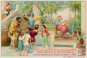 Raffaello Disegna su una Botte da European School
