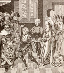 Accoglienza di Gautier-sans-Avoir dal re d