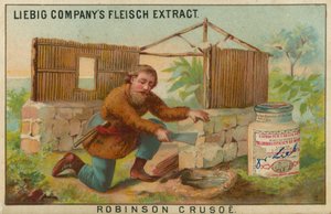 Robinson Crusoe, Costruzione della Capanna