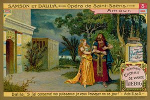 Sansone e Dalila passeggiano nei giardini