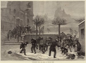 Lancio di palle di neve da European School