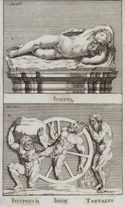 Somnus, Sisifo, Issione, Tantalo