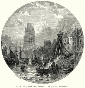 Santa Maria, Redcliff, Bristol. Di Alfred Montagu (incisione) da European School