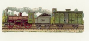Treno a vapore (cromolito) da European School